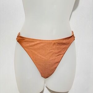 ASOS DESIGN Bronze Bikini‎ Bottoms Ruched Sides Swimwear Beach Summer Size US 10